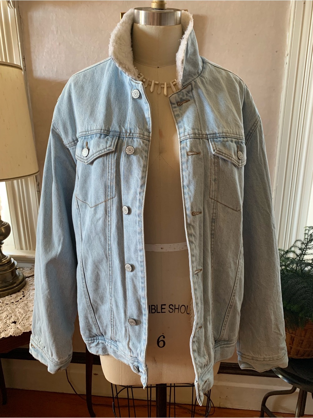 Rails Light Blue Sherpa-Lined Denim McKinley Jacket L
